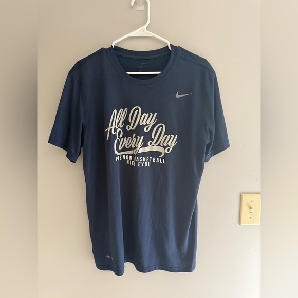 Nike Dri-Fit Phenom Basketball T Shirt Mens SZ L Navy Blue Short Sleeve Athletic - Picture 1 of 7